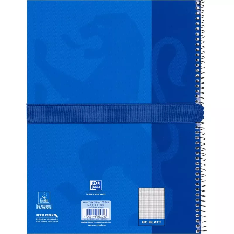 Estojo de lápis macio Oxford 400183529 azul 220x70x90 mm