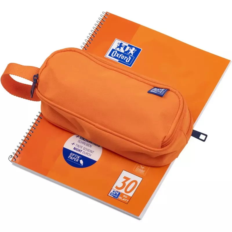 Estojo de lápis macio Oxford 400183506 laranja 220x70x90 mm