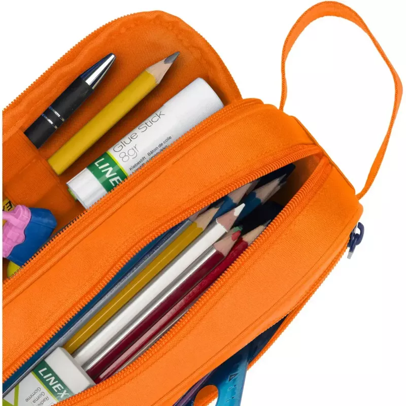 Estojo de lápis macio Oxford 400183506 laranja 220x70x90 mm