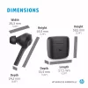 HP Wireless Earbuds G2, sem fios, música, 12 g, auscultadores, preto