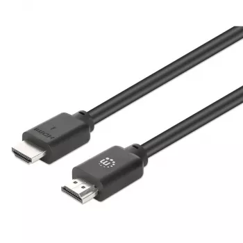 Manhattan cabo HDMI 4K@60Hz com Ethernet, 15 m, adequado para TODAS as aplicações 4K e 1080p/HD – atualize agora ou tenha pronto para necessidades futuras, ficha a ficha, preto, Ultra HD 4k x 2k, garantia vitalícia, Premium High Speed