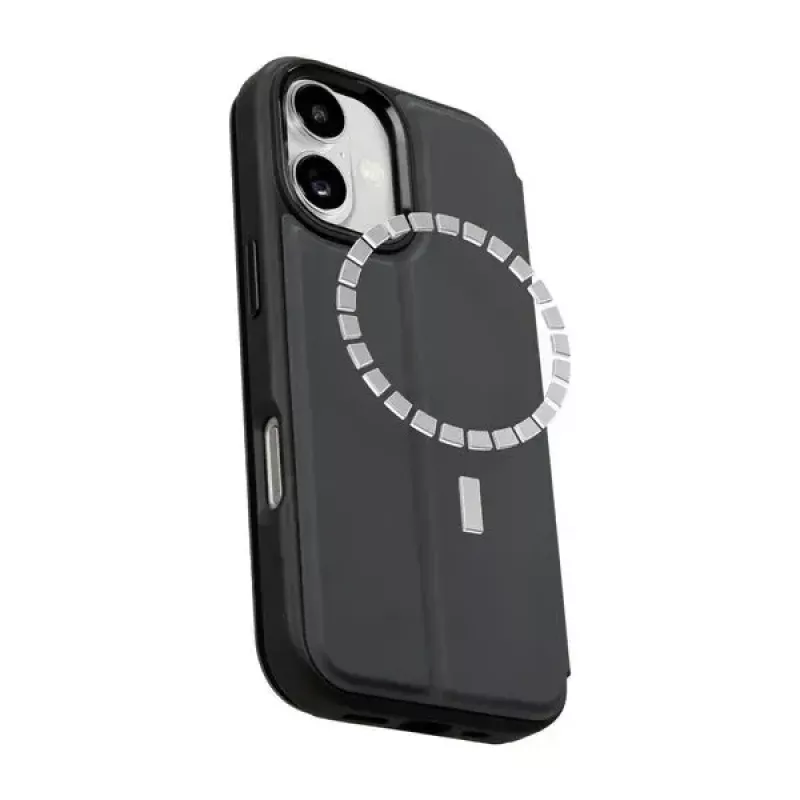Capa tipo carteira LAUT MAGFOLIO para iPhone 17 16 cm preto