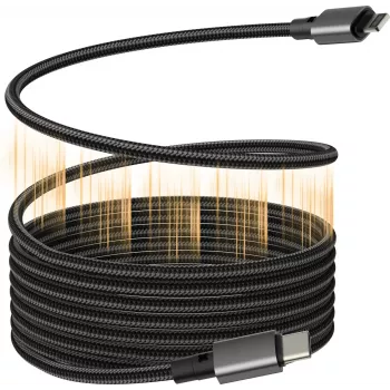 Cabo VISION Lightning para USB‑C TC 1MLTGMAG/BL — 1 m, 27 W, 5 A, preto