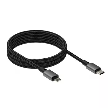 Cabo VISION Lightning para USB‑C TC 1MLTGMAG/BL — 1 m, 27 W, 5 A, preto