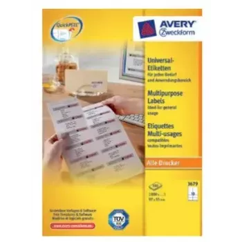Etiquetas para impressora Avery 3679 branco