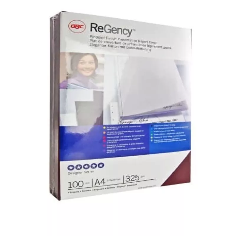 GBC Capas de encadernação ReGency A4 325 g/m², A4, Azul, 210 mm, 297 mm, 40 mm, 2 kg
