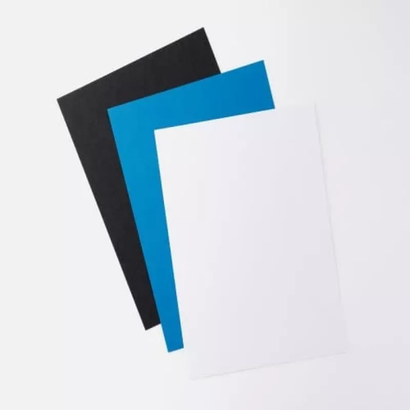 GBC LeatherGrain capas de encadernação A5, 250 g/m², branco, 50 un. (4400015)