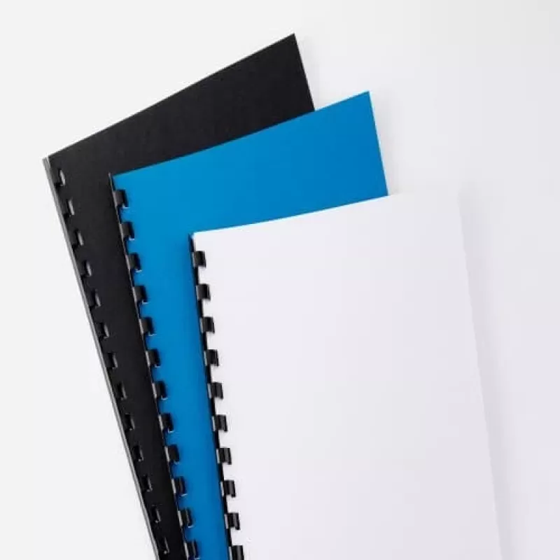 GBC Capa de encadernação A5 textura de pele 250 g/m², A5, Cartão, Preto, 100 unid.