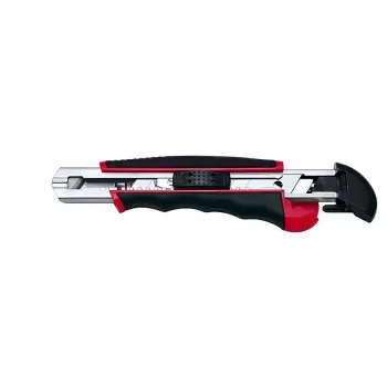 Cutter WEDO 78 418 preto vermelho lâmina retrátil