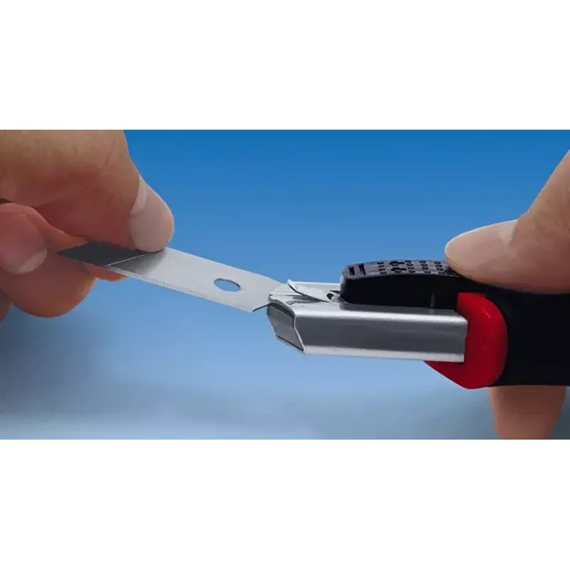 Cutter WEDO 78 418 preto vermelho lâmina retrátil