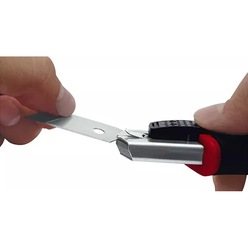 Cutter WEDO 78 418 preto vermelho lâmina retrátil