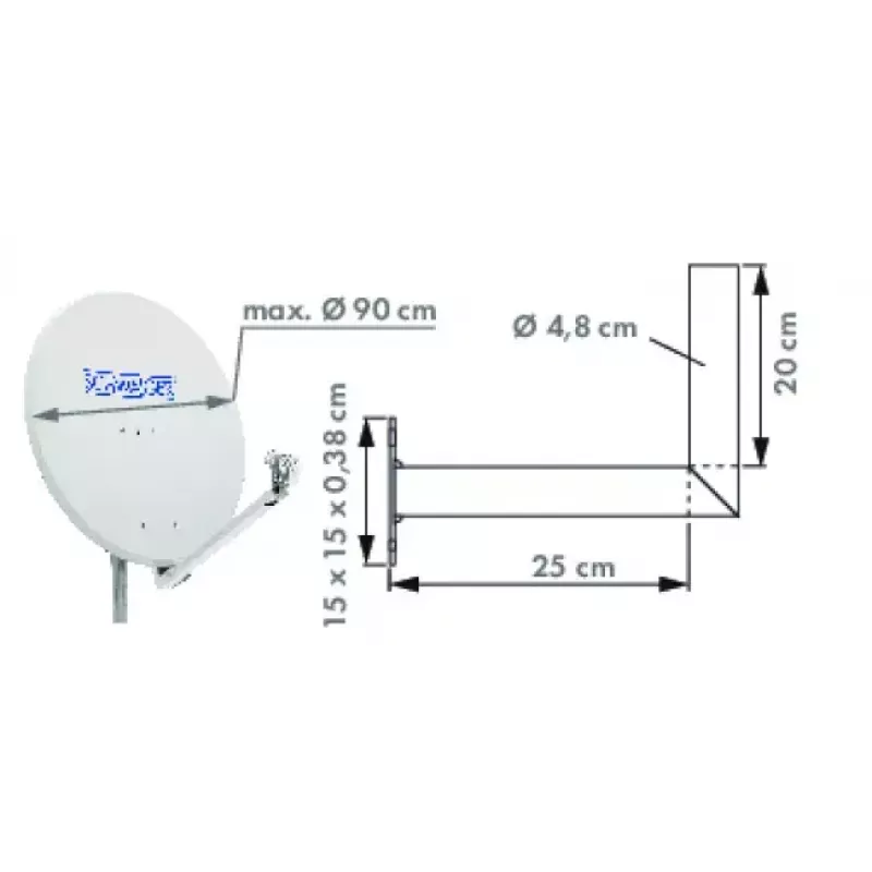 WAH25A 001 aço inoxidável alumínio Schwaiger