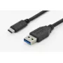Cabo USB Digitus DK-300136-010-S USB 2.0 1 m USB C USB A preto