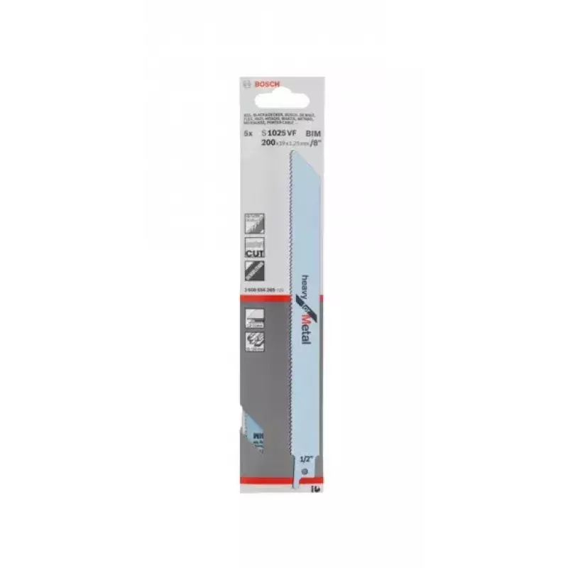 Bosch 2 608 656 265 lâmina para serra tico-tico/serra de recortes/serra sabre lâmina de serra sabre bimetal 5 unid.
