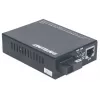 Intellinet 510530 conversor de suporte Fast Ethernet WDM, de 10/100Base-TX (RJ-45) para 100Base-FX (SC) monomodo, 20 km (12,4 mi), Rx1310/Tx1550 nm