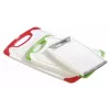 Tábua de corte Esmeyer STAR retangular plástico verde cinzento vermelho branco