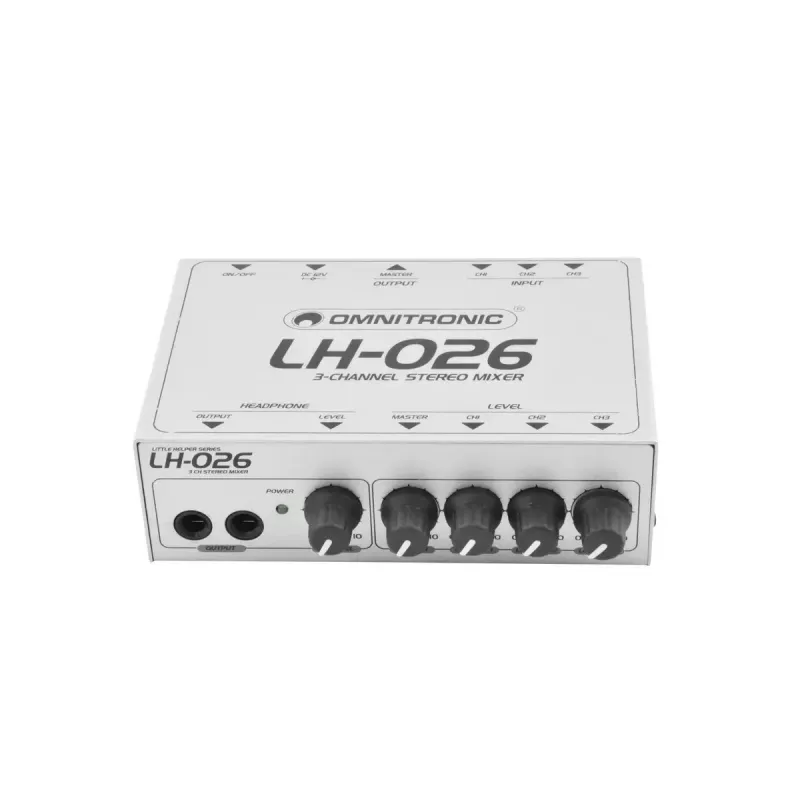Misturadora de áudio Omnitronic 10355026 3 canais 20 - 20000 Hz branco