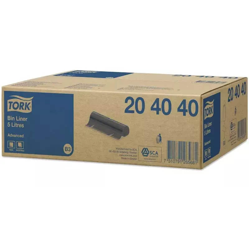 Sacos de lixo Tork 204040 5 L preto