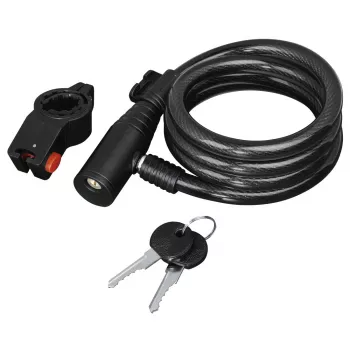 Hama 00178110 cadeado para bicicleta preto 1200 mm cadeado de cabo