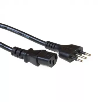 Cabo de alimentação ACT Powercord ficha italiana - C13 preto 2,5 m