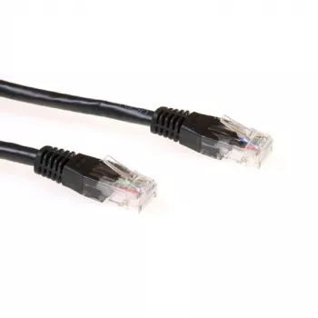ACT preto 7 metros cabo de patch U/UTP CAT6A com fichas RJ45