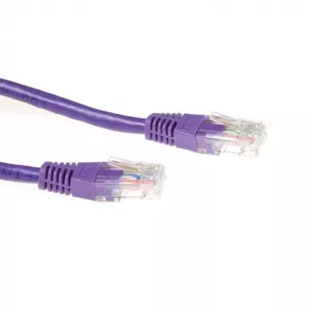 ACT lilás 1 metro cabo de patch U/UTP CAT6A com fichas RJ45