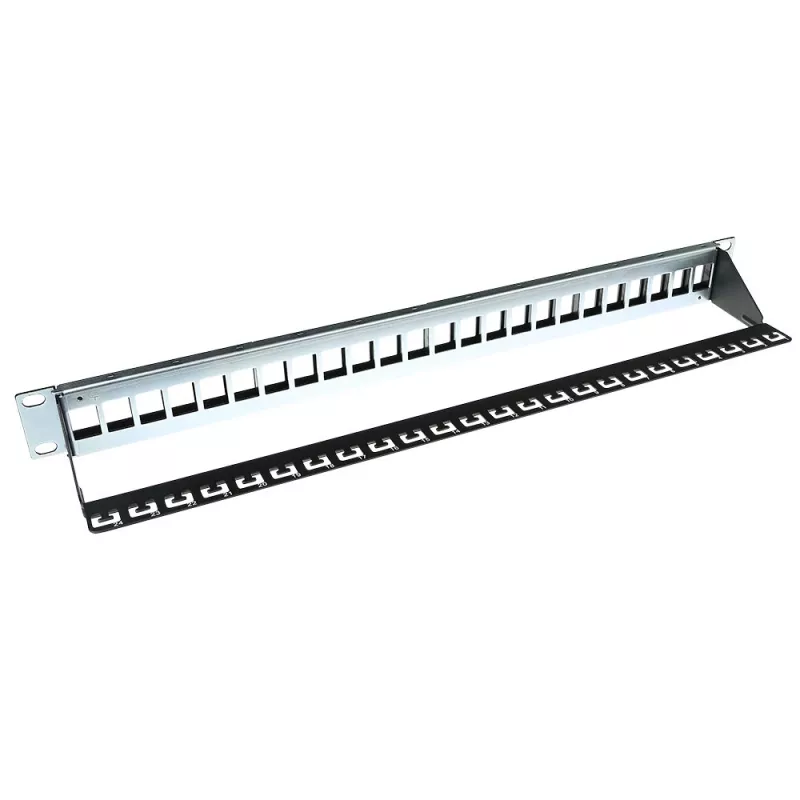 Patch panel Keystone de 24 portas sem conectores ACT