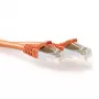 Cabo de rede ACT laranja 3 m LSZH S/FTP CAT6A com proteção de patilha e fichas RJ45
