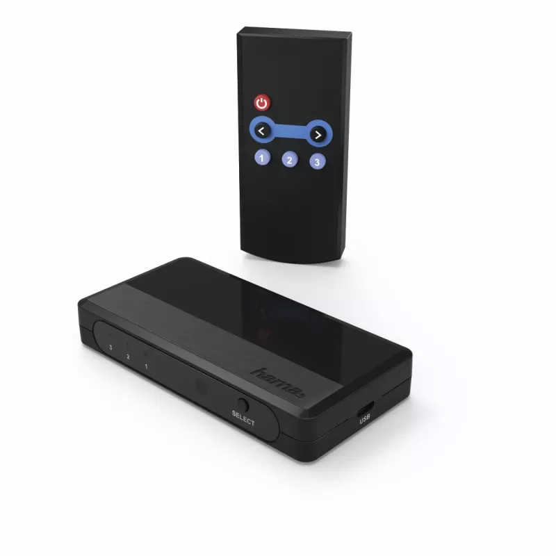 Hama 00121760 comutador de vídeo HDMI preto 1080p DTS-HD Dolby Digital
