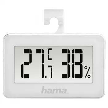 Estação meteorológica digital HAMA 00186363 – termómetro e higrómetro interior, humidade 20–95 %, branco, pilha CR2025