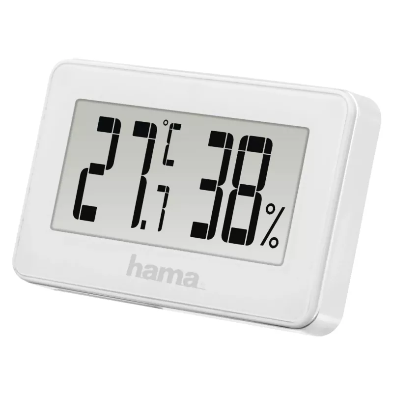 Estação meteorológica digital HAMA 00186363 – termómetro e higrómetro interior, humidade 20–95 %, branco, pilha CR2025