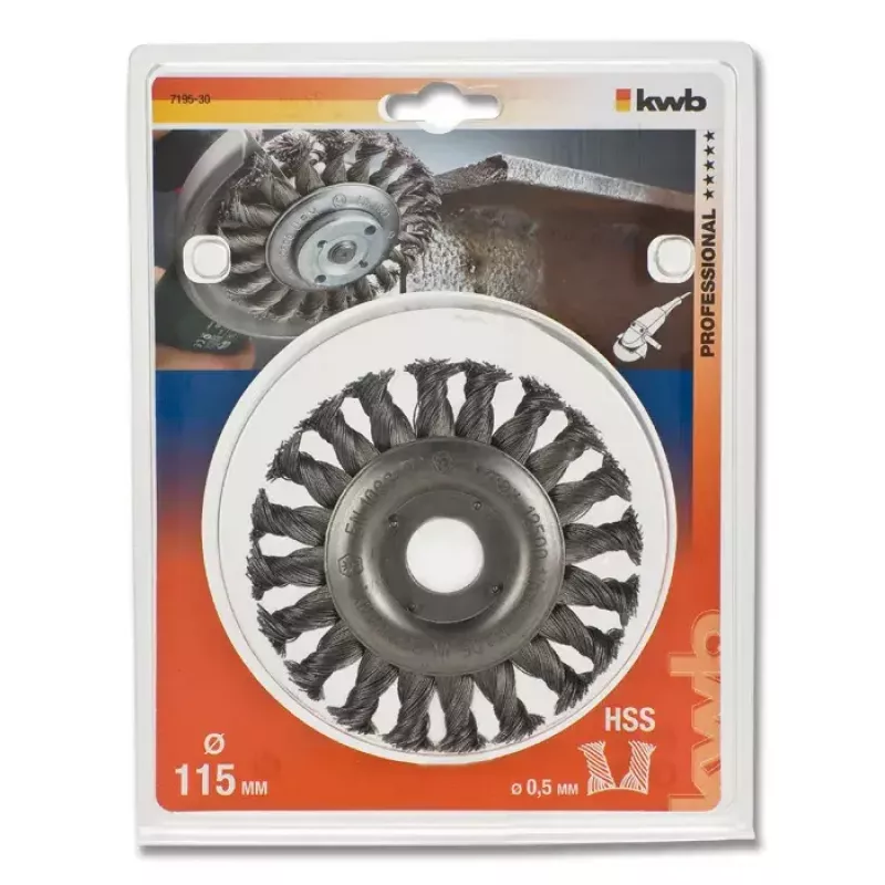 Roda de escova de arame KWB 719530 11,5 cm