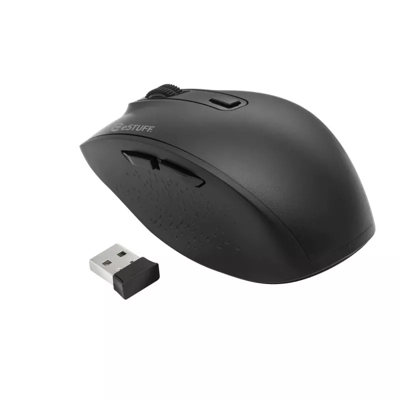 eSTUFF GLB214002 rato de escritório para destros RF Wireless + Bluetooth IR-LED 1800 DPI