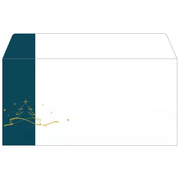 Envelope Sigel DU254 DL 110 x 220 mm azul-petróleo branco amarelo 50 unid.