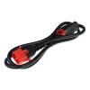 Cabo de alimentação ACT C13 IEC Lock+ - C14 IEC Lock Dual Locking preto 1 m, PC3601