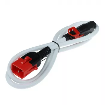 Cabo de alimentação ACT C13 IEC Lock+ - C14 IEC Lock Dual Locking branco 2 m, PC3609