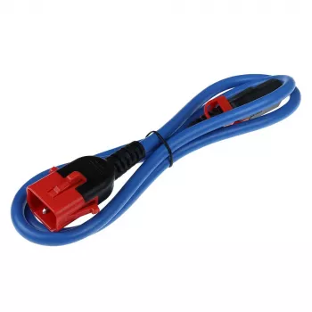 Cabo de alimentação ACT C13 IEC Lock+ - C14 IEC Lock Dual Locking azul 0,5 m, PC3618