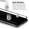 Proteção de ecrã em vidro temperado Kapsolo para iPhone 13 / iPhone 14 Max — curvo 9H, adequado até 15,5 cm (6,1 polegadas)