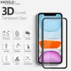 Proteção de ecrã em vidro temperado Kapsolo para iPhone 13 / iPhone 14 Max — curvo 9H, adequado até 15,5 cm (6,1 polegadas)