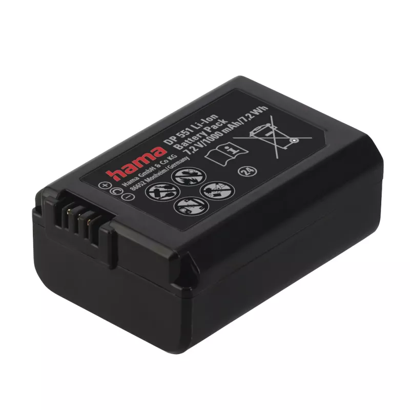 Bateria Hama DP 551 ião de lítio 1000 mAh para câmara