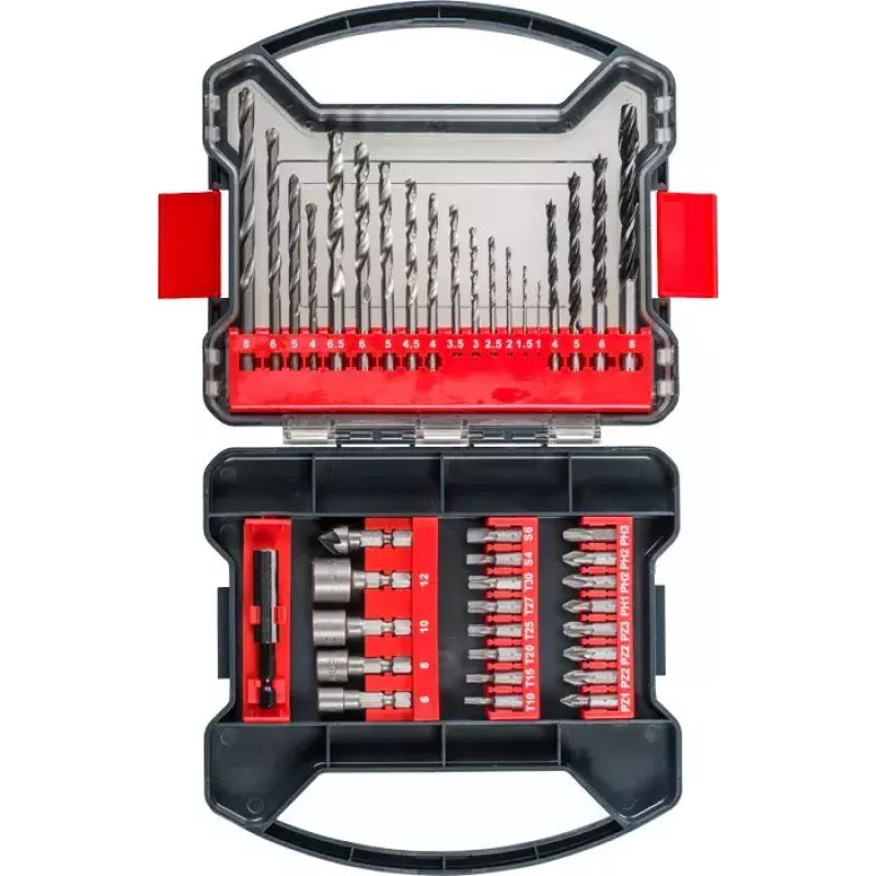 Conjunto de bits para chave de fendas KWB 109104 41 peças Phillips Pozidriv Torx