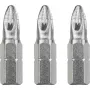Conjunto de bits para chave de fendas KWB 121103 — 3 unid., Pozidriv PZ3, comprimento 25 mm, encaixe de 1/4 polegadas (4 mm)