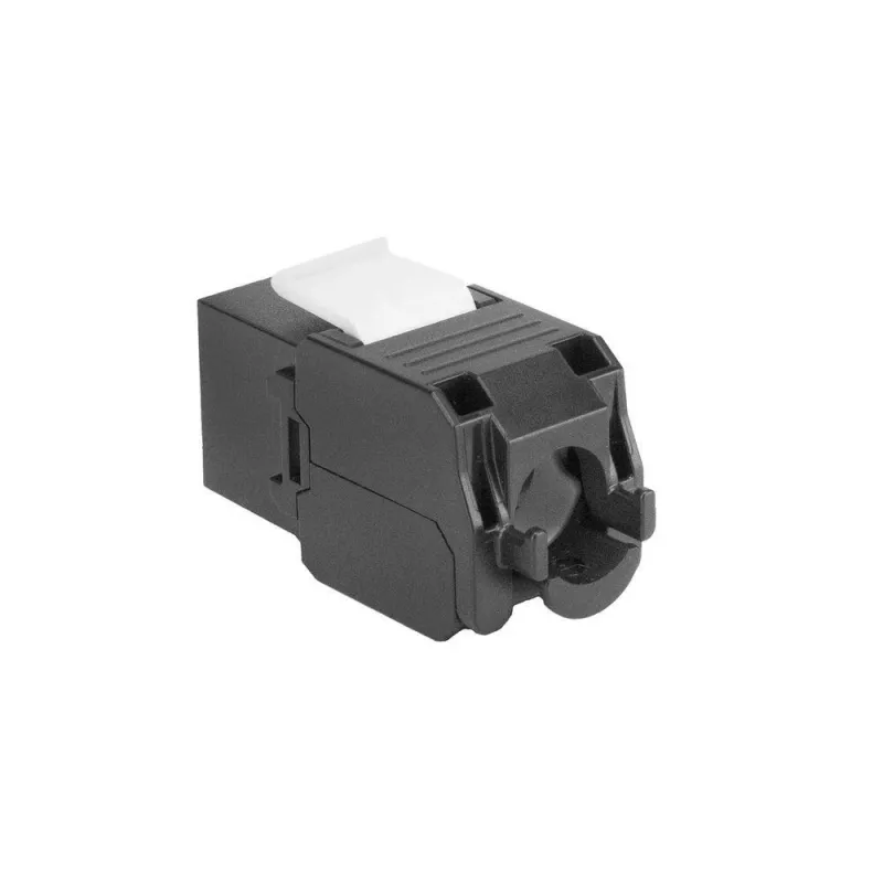 ACT Keystone Jack RJ45 CAT6 não blindado sem ferramentas com obturador, preto