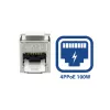 ACT Keystone Jack RJ45 CAT6 blindado sem ferramentas com obturador prateado-branco