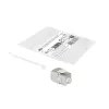 ACT Keystone Jack RJ45 CAT6 blindado sem ferramentas com obturador prateado-branco