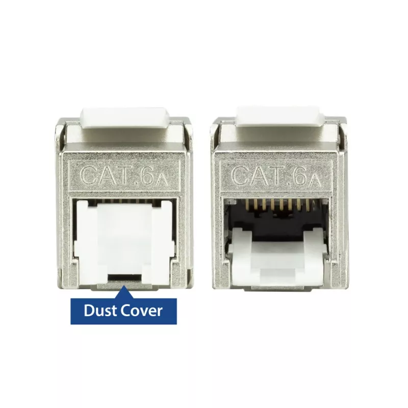 ACT conector fêmea Keystone RJ45 CAT6A blindado sem ferramentas com tampa de proteção contra pó