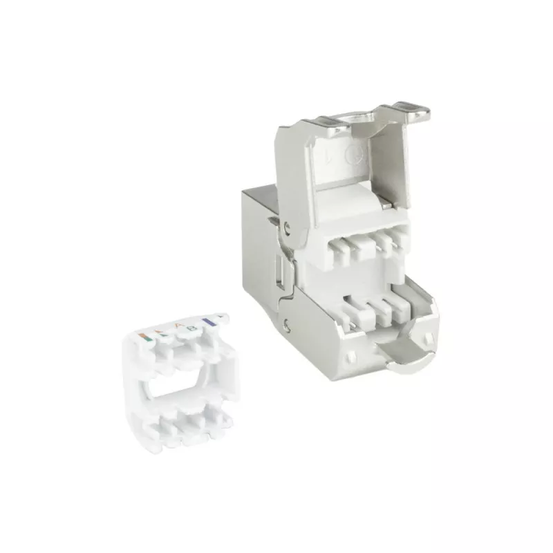 ACT conector fêmea Keystone RJ45 CAT6A blindado sem ferramentas com tampa de proteção contra pó