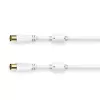 Cabo coaxial Hama 00205245 0,75 m branco conector coaxial