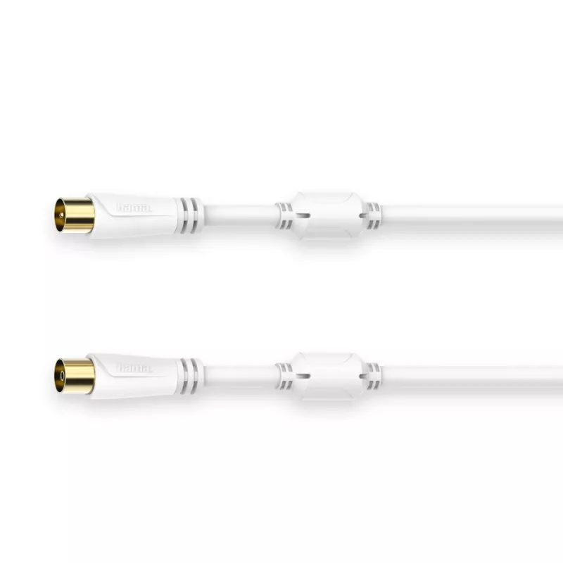 Cabo coaxial Hama 00205245 0,75 m branco conector coaxial