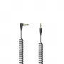 Hama Flexi-schlank cabo de áudio 0,75 m, jack 3,5 mm, ficha macho para ficha macho, banhado a ouro, preto